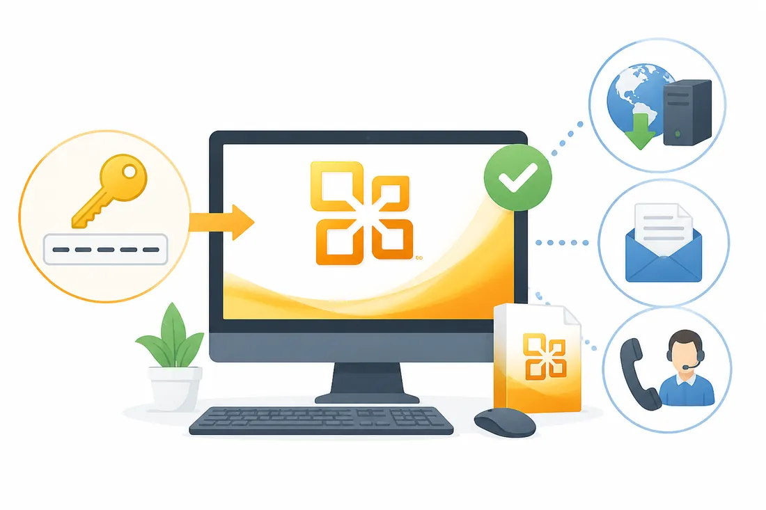 Ilustração: Como ativar o Office 2010 (chave e métodos)