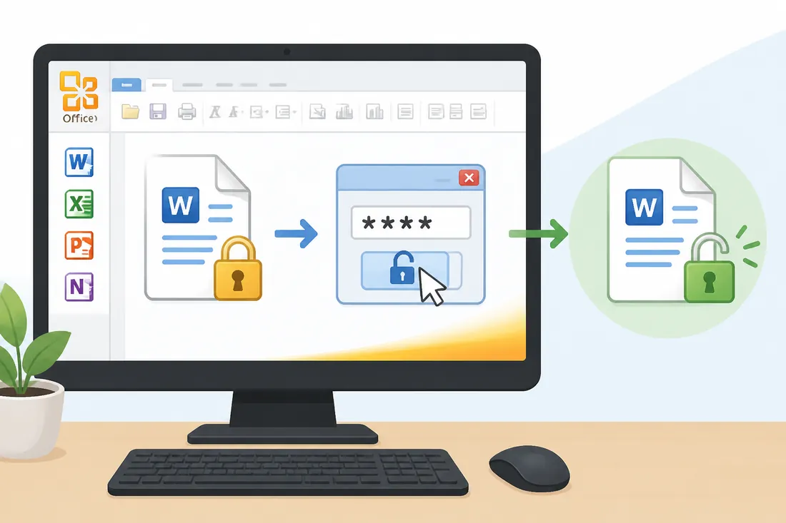 Ilustração: Como remover senha de arquivo do Office 2010