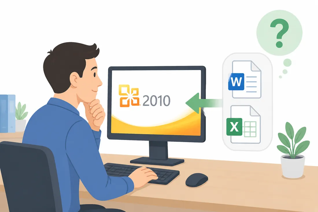 Ilustração: Office 2010 abre arquivos novos (.docx e .xlsx)?