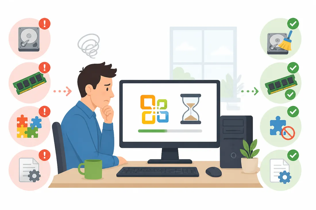 Ilustração: Office 2010 demorando para abrir: causas e soluções